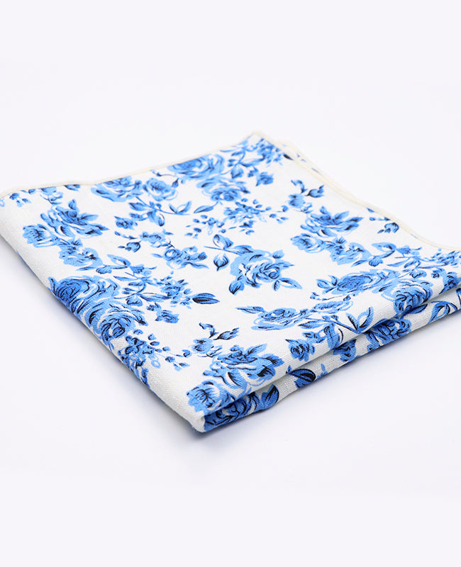 Einstecktuch Liberty Weiß n°10 Herren Baumwolle 