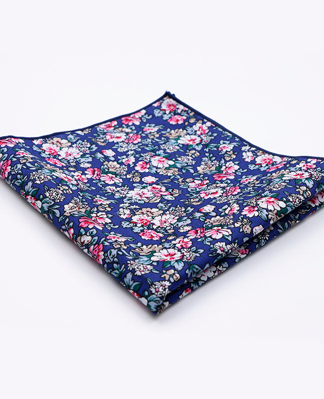 Liberty Einstecktuch Blau n°10 Baumwolle | Gaspard - Unipap's
