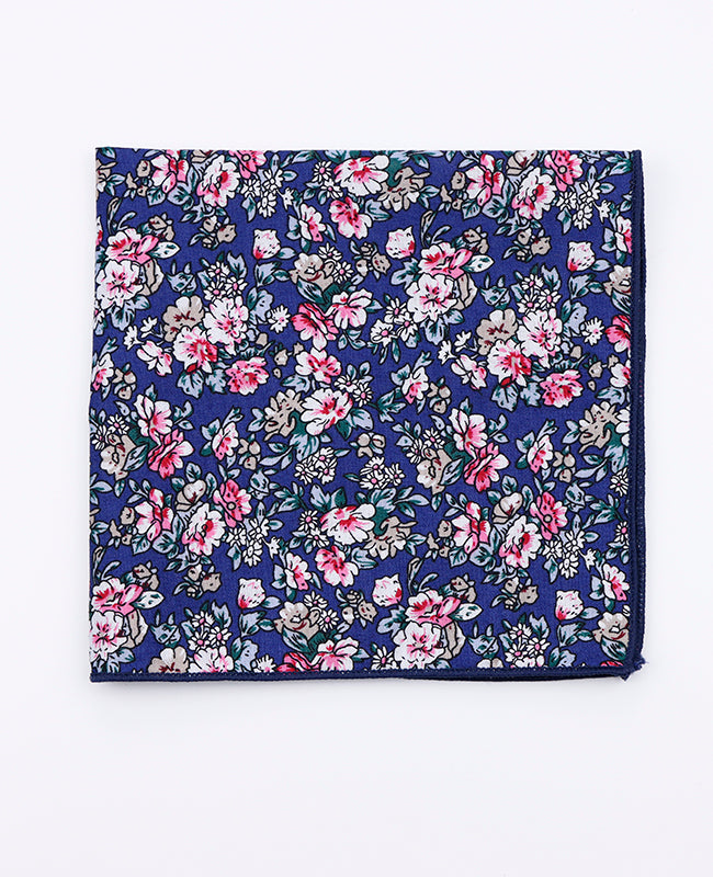 Liberty Einstecktuch Blau n°10 Baumwolle | Gaspard - Unipap's