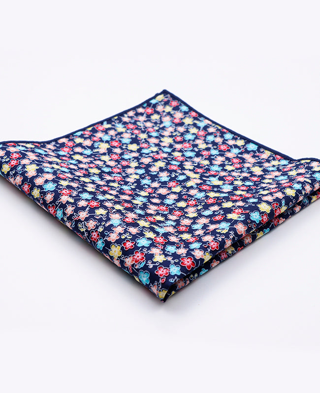 Einstecktuch Liberty Blau n°12 Baumwolle | Gaspard - Unipap's