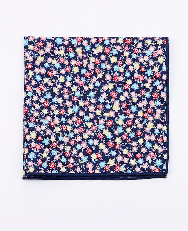 Einstecktuch Liberty Blau n°12 Baumwolle | Gaspard - Unipap's
