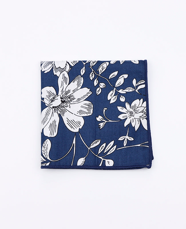 Einstecktuch Liberty Blau n°2 aus Baumwolle | Clovis - Unipap's