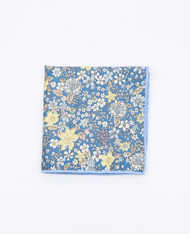 Einstecktuch Liberty Blau Nr. 3 aus Baumwolle | Gaspard - Unipap's