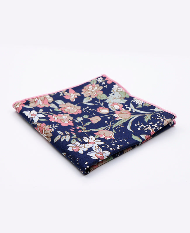 Einstecktuch Liberty Blau n°3 aus Baumwolle | Charles - Unipap's