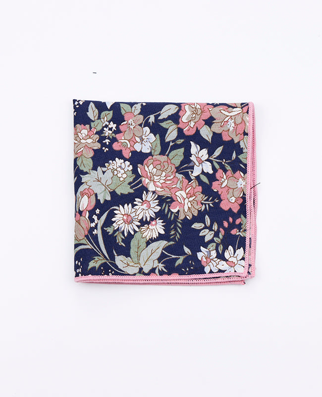 Einstecktuch Liberty Blau n°3 aus Baumwolle | Charles - Unipap's