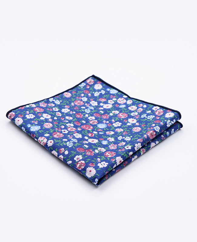 Einstecktuch Liberty Blau Nr. 7 aus Baumwolle | Gaspard - Unipap's