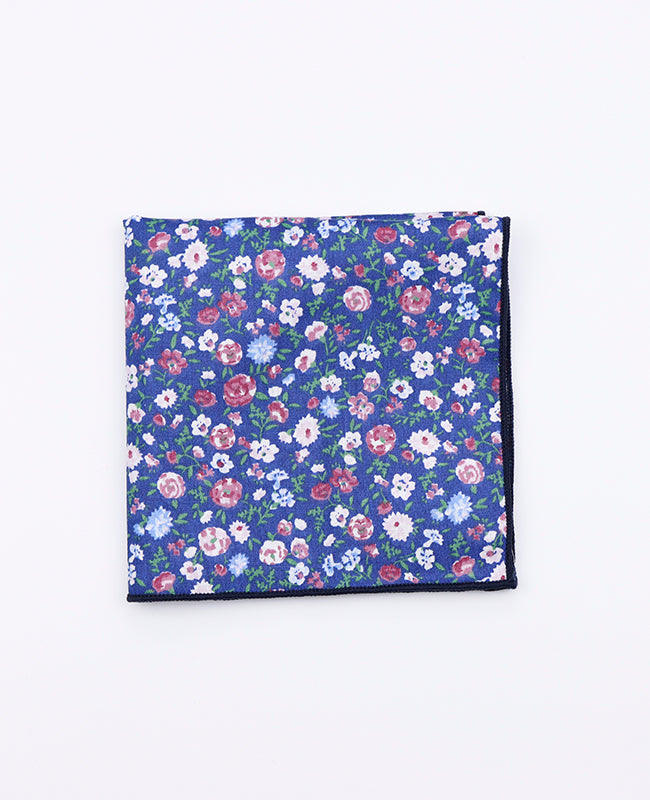 Einstecktuch Liberty Blau Nr. 7 aus Baumwolle | Gaspard - Unipap's