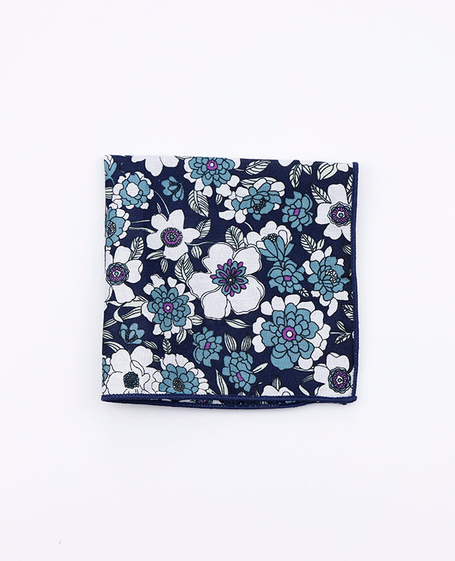 Einstecktuch Liberty Blau n°8 aus Baumwolle | Gaspard - Unipap's