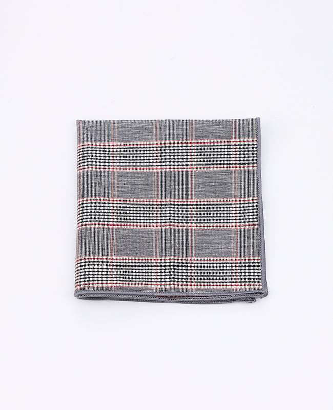 Einstecktuch Tartan Grau n°3 aus Baumwolle | Marcel - Unipap's