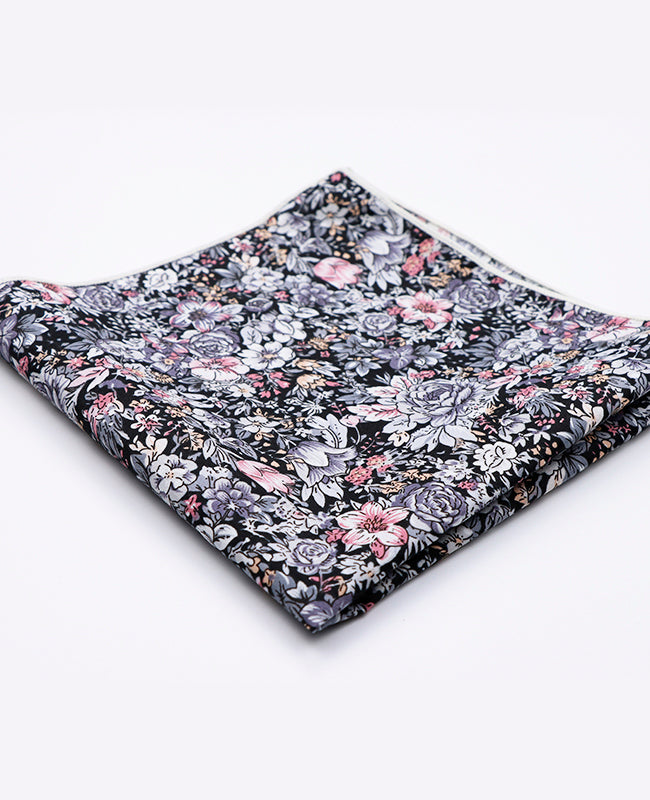 Liberty Einstecktuch Schwarz n°2 Baumwolle | Gaspard - Unipap's