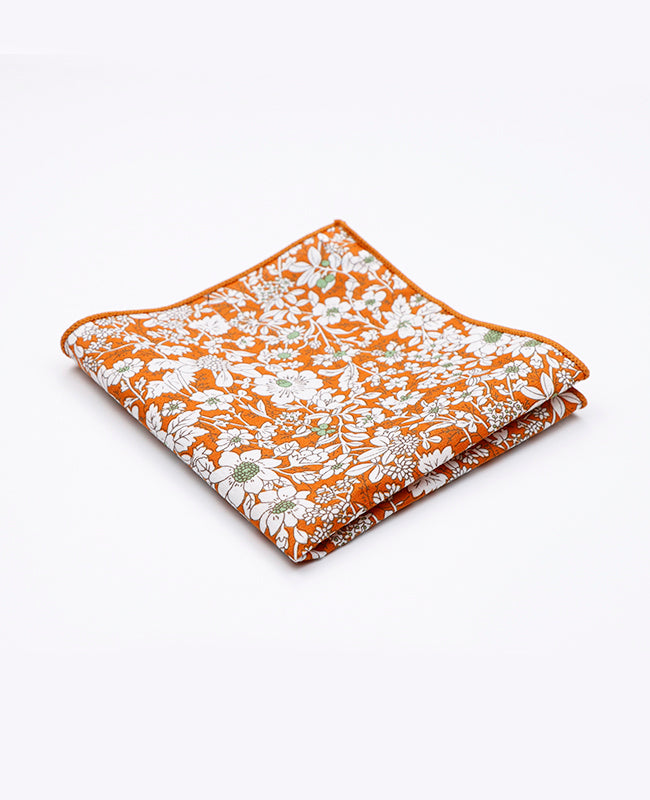 Einstecktuch Liberty Orange aus Baumwolle | Clovis - Unipap's