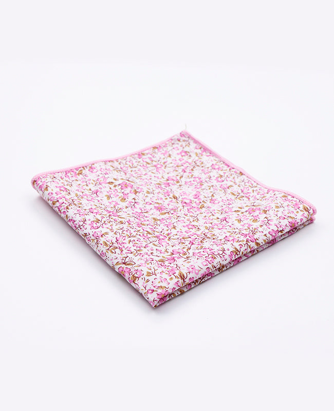 Einstecktuch Liberty Rosa n°4 aus Baumwolle | Gaspard - Unipap's