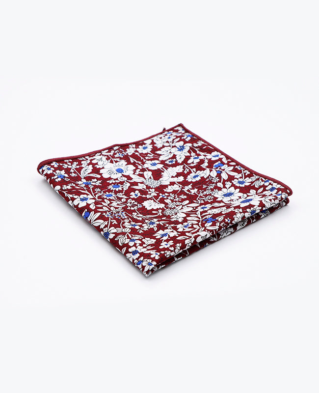 Einstecktuch Liberty Rot n°1 aus Baumwolle | Clovis - Unipap's