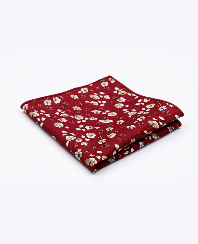 Einstecktuch Liberty Rot n°1 aus Baumwolle | Gaspard - Unipap's