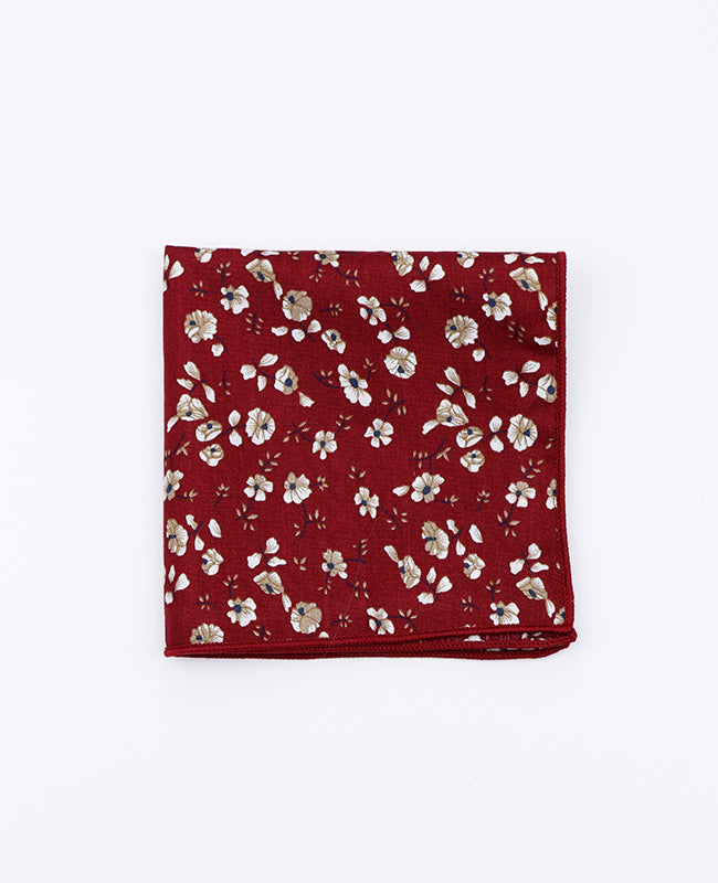 Einstecktuch Liberty Rot n°1 aus Baumwolle | Gaspard - Unipap's