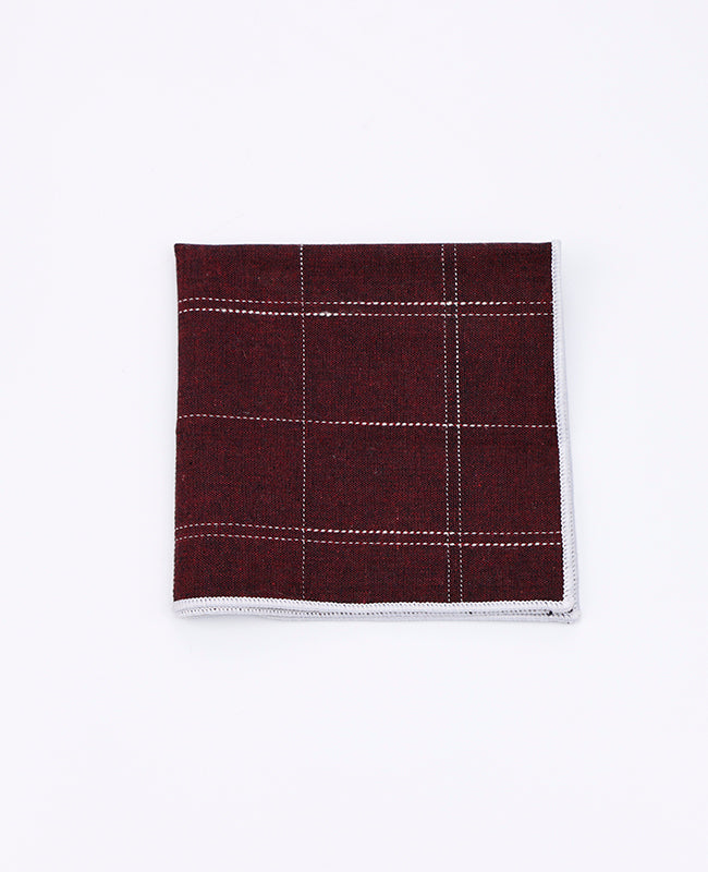 Einstecktuch Tartan Rot aus Baumwolle | Marcel - Unipap's