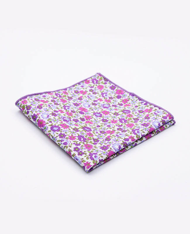 Einstecktuch Liberty Violett aus Baumwolle | Gaspard - Unipap's