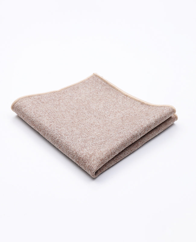Einstecktuch Beige n°1 aus Wolle | Claude - Unipap's