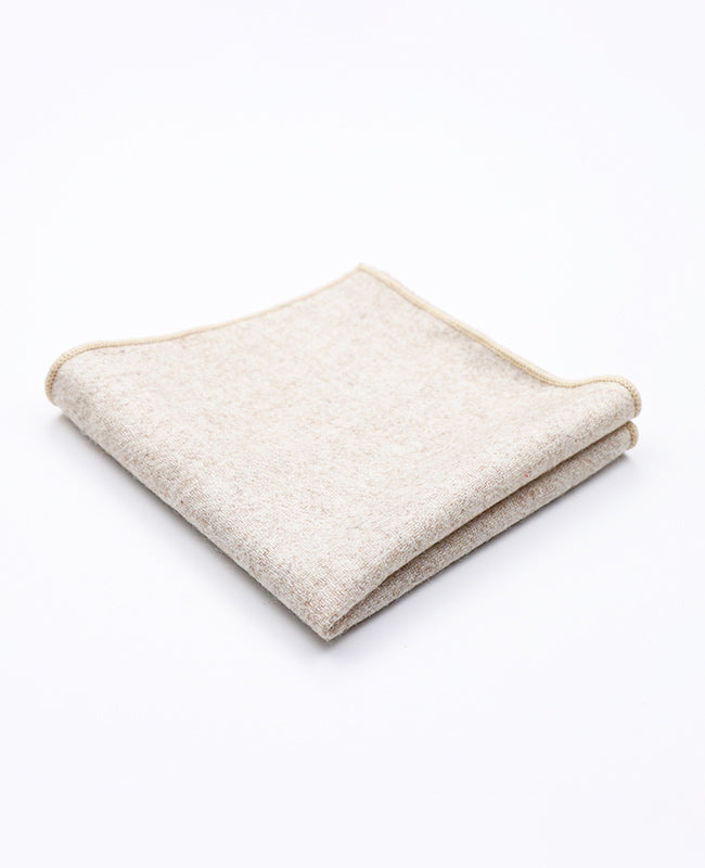 Einstecktuch Beige n°2 aus Wolle | Claude - Unipap's