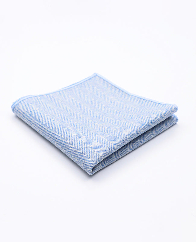 Einstecktuch Blau n°1 aus Wolle | Claude - Unipap's