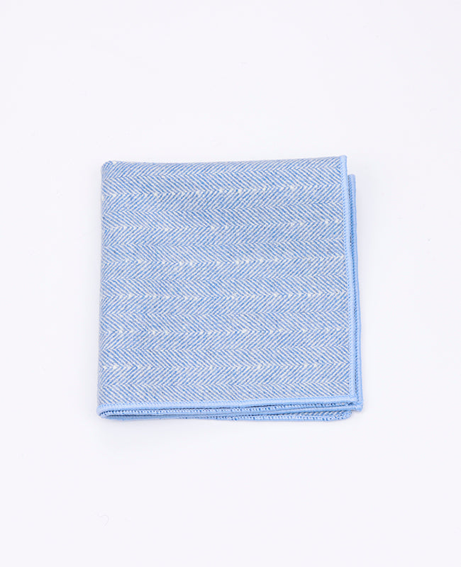 Einstecktuch Blau n°1 aus Wolle | Claude - Unipap's