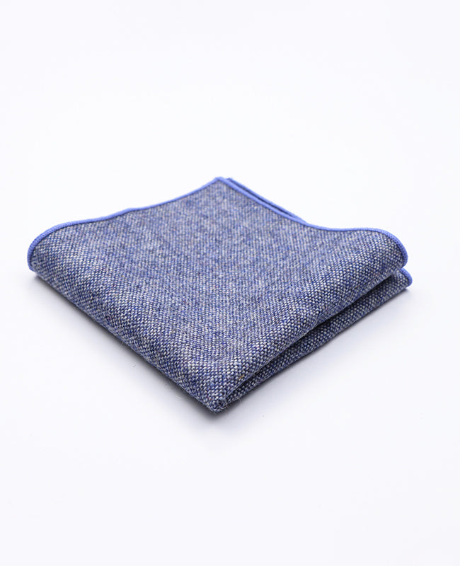 Einstecktuch Blau n°3 aus Wolle | Claude - Unipap's