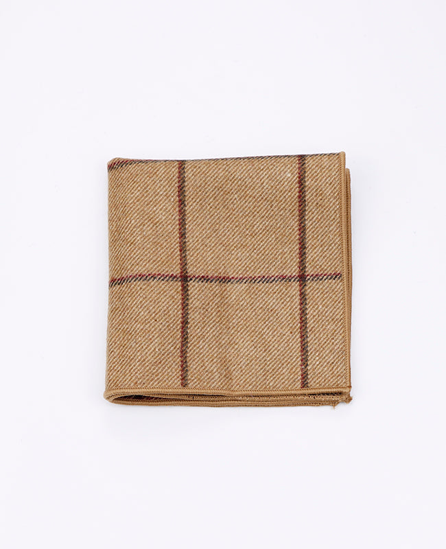 Einstecktuch Tartan Braun Nr. 1 aus Wolle | Nobert - Unipap's