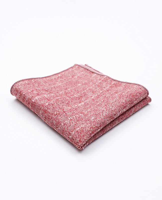 Einstecktuch Rot n°1 aus Wolle | Claude - Unipap's