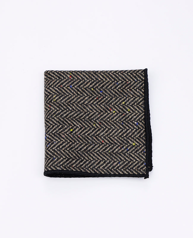 Einstecktuch Tartan Grau Nr. 2 Wolle | Norbert - Unipap's