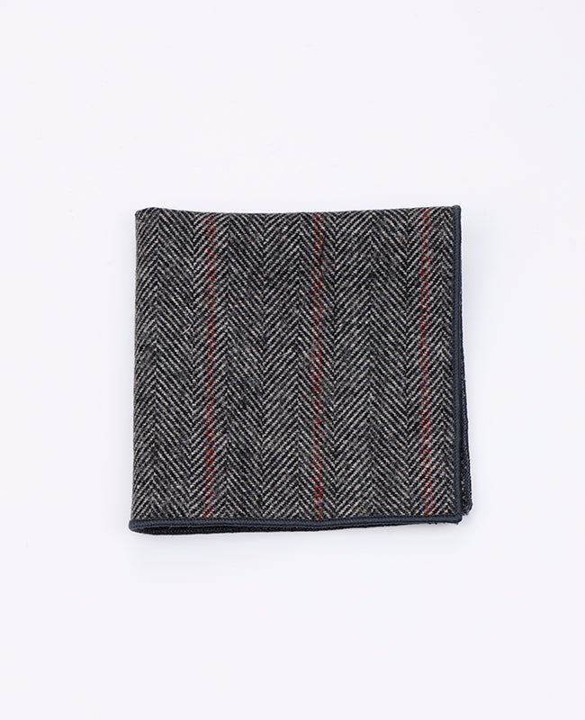 Einstecktuch Tartan Grau n°4 Wolle | Norbert - Unipap's
