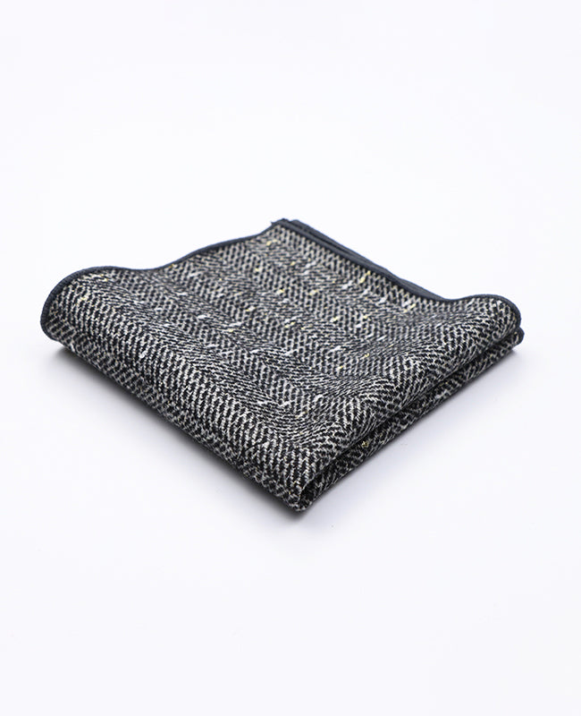 Einstecktuch Tartan Grau Nr. 8 aus Wolle | Norbert - Unipap's
