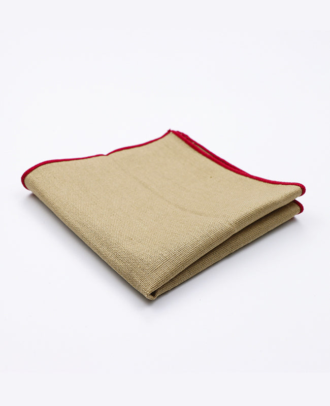 Einstecktuch Beige n°1 aus Leinen | Basile - Unipap's