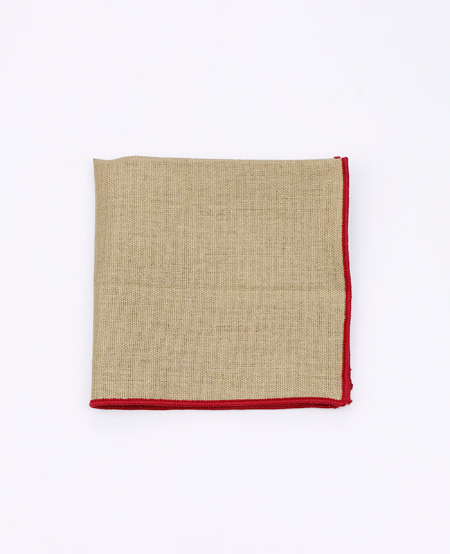 Einstecktuch Beige n°1 aus Leinen | Basile - Unipap's