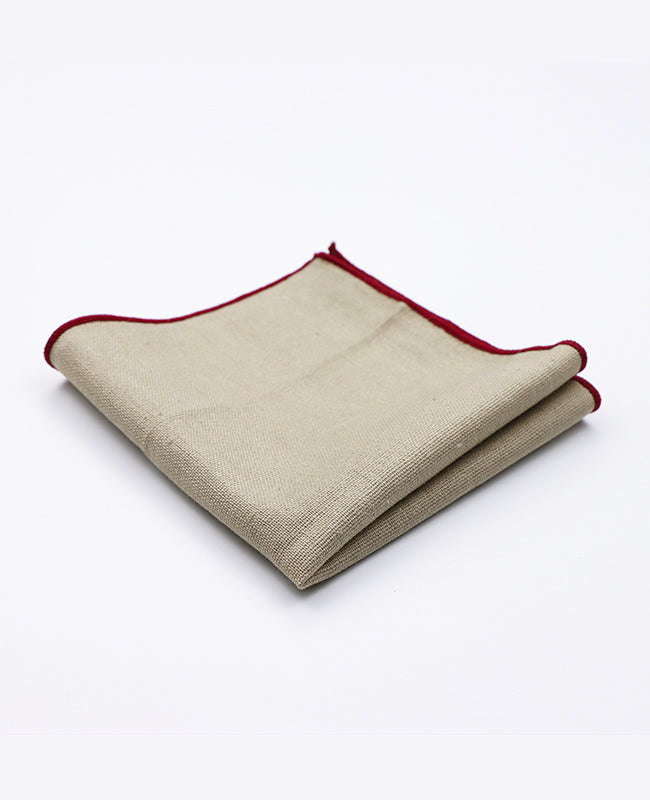 Einstecktuch Beige Nr. 2 Leinen | Basile - Unipap's