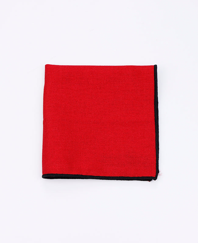 Einstecktuch Rot n°3 aus Leinen | Basile - Unipap's