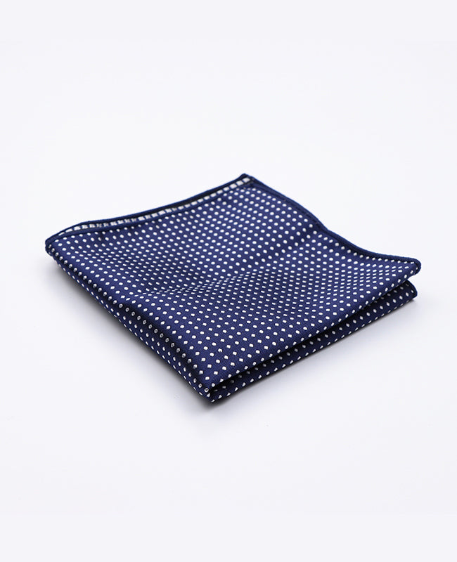 Einstecktuch Blau n°1 Gepunktet aus Polyester „Louis"