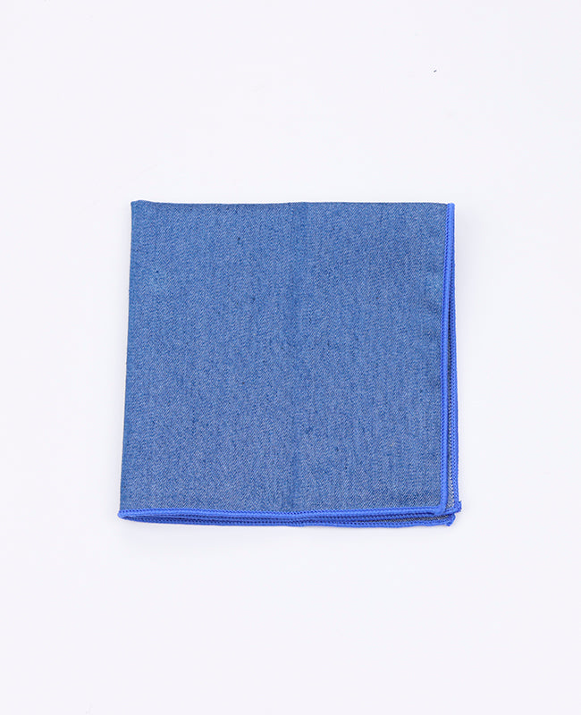 Blaues Einstecktuch Nr. 5 aus Baumwolle | Edgard - Unipap's