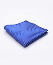 Einstecktuch Blau n°5 gepunktet aus Polyester «Louis»