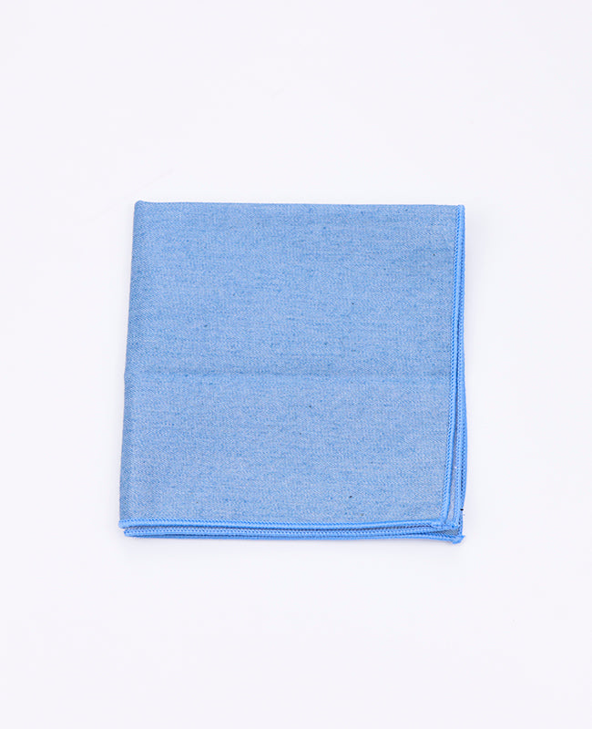 Blaues Einstecktuch Nr. 6 aus Baumwolle | Edgard - Unipap's
