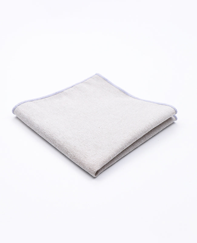 Einstecktuch Grau n°2 aus Baumwolle 