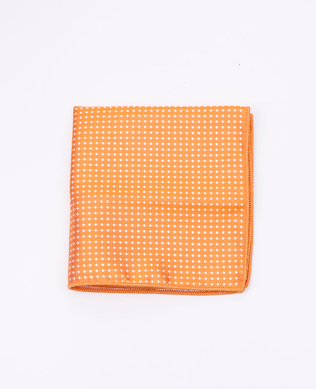 Einstecktuch Orange mit Punkten aus Polyester „Louis"