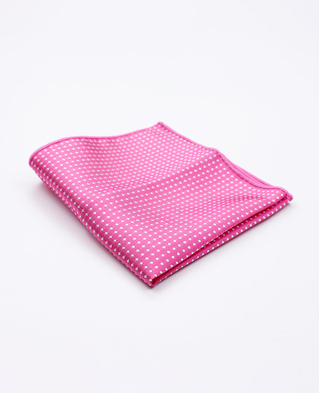 Einstecktuch Rosa Nr. 2 mit Punkten aus Polyester «Louis»