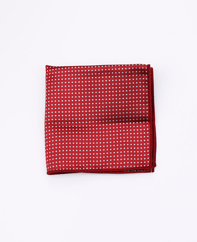 Einstecktuch Rot Nr. 2 mit Punkten aus Polyester „Louis"