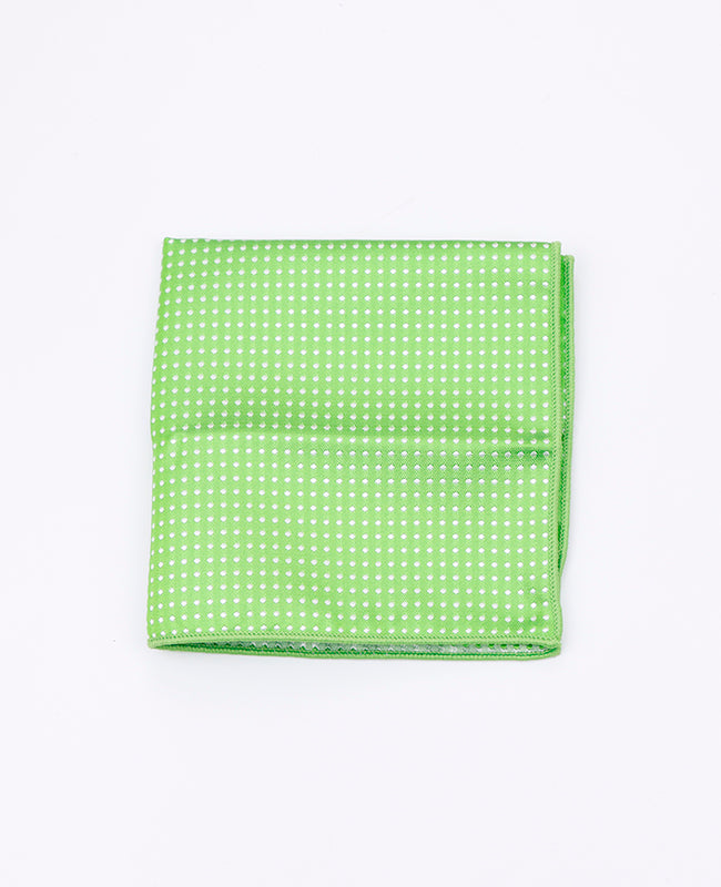 Einstecktuch Grün Nr. 1 mit Punkten aus Polyester «Louis»