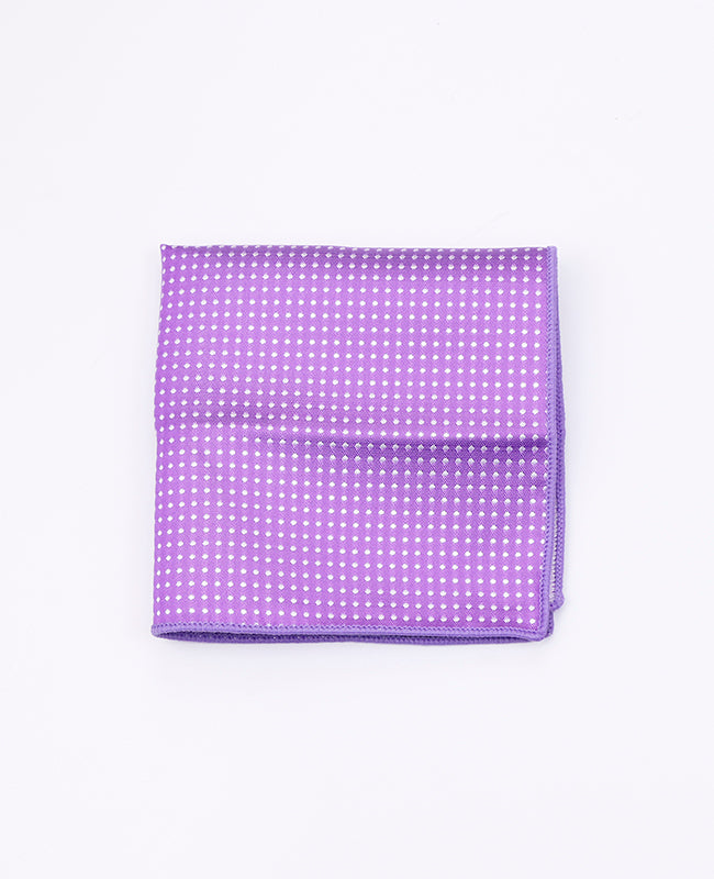 Einstecktuch Violett n°1 mit Punkten aus Polyester für Herren «Louis»