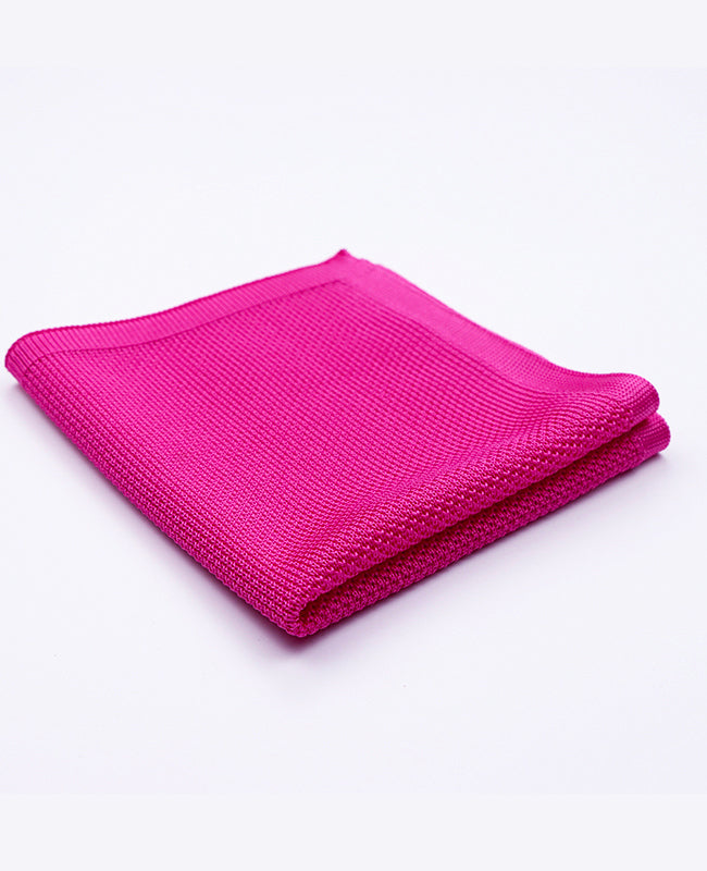 Einstecktuch Rosa n°1 aus Strick «Léon»