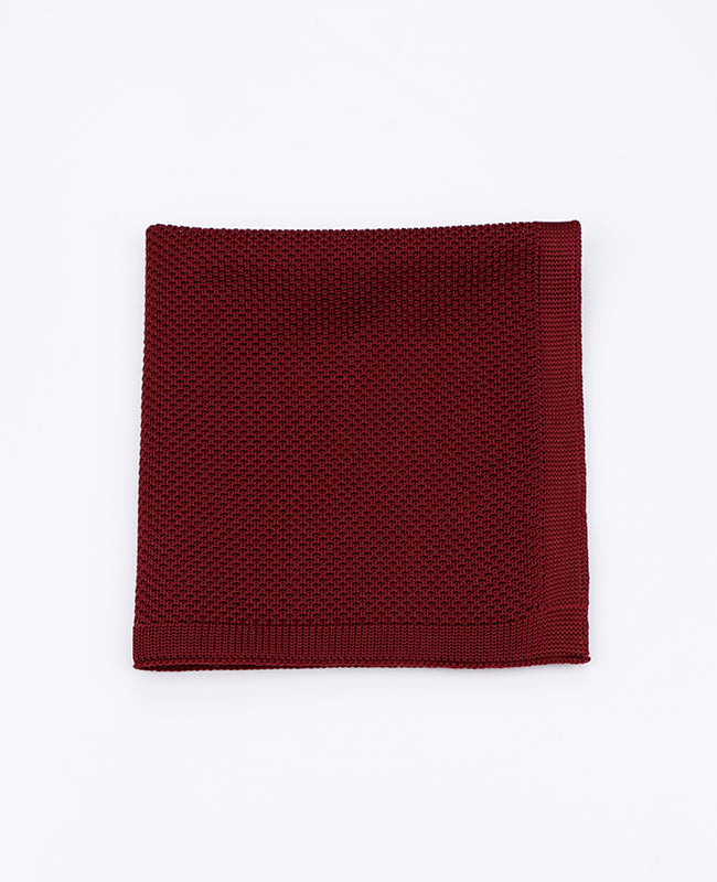 Einstecktuch Rot n°1 aus Strick «Léon»