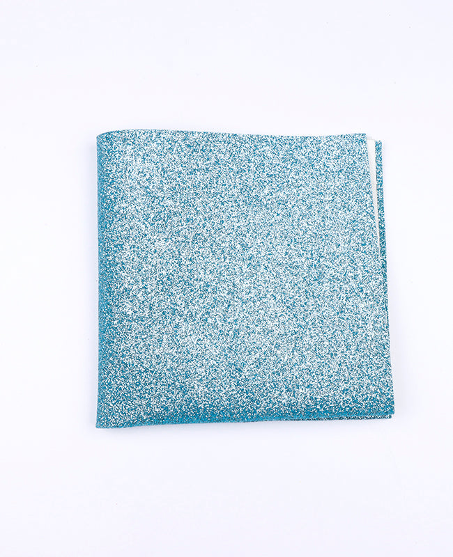 Blaues Glitzer-Einstecktuch Nr. 3 aus Polyester «Olive»