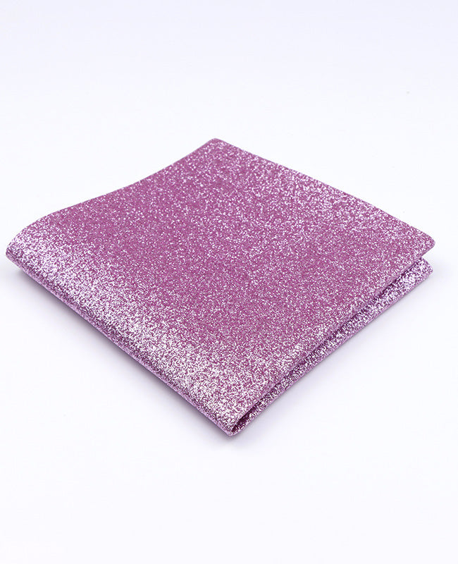 Einstecktuch mit rosa Pailletten Nr. 3 aus Polyester «Olive»