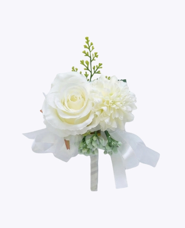 Blumenanstecker Weiß Herren «Valentin»
